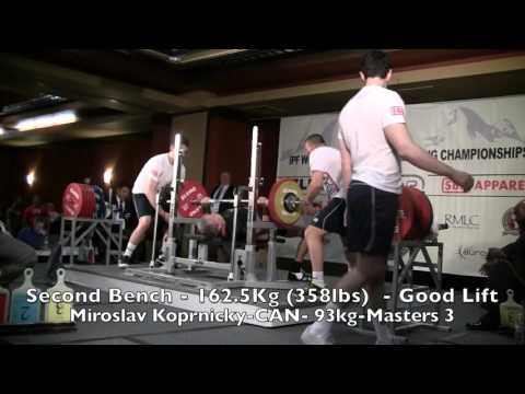 Masters M3 93-120+Kg Men Benches from the 2015 IPF Masters World Championships