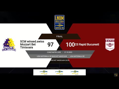 LNBM Getica 95 2023-2024: SCM winsed.swiss Mozzart Bet Timișoara - Rapid București