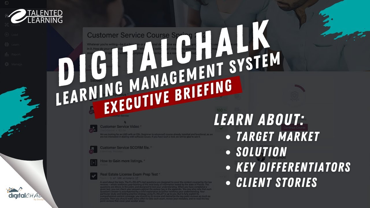 DigitalChalk LMS - Demonstration and Business Overview - Talented Learning