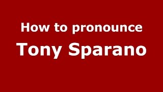 How to pronounce Tony Sparano