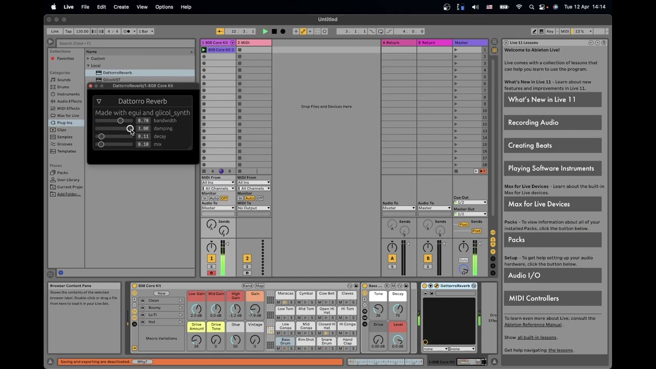 Dattorro reverb VST plugin written in Rust with egui and glicol_synth ...