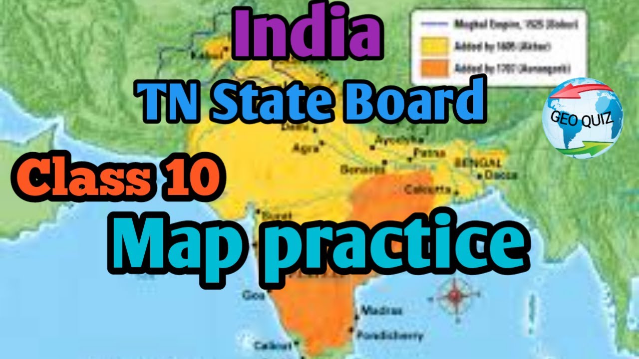 India outline-  Map Practice