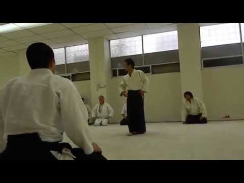 Waka Sensei (Mitsuteru Ueshiba) Ai hanmi katate dori Nikyo