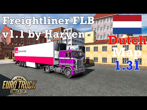 Euro Truck Simulator 2 - #376 - Freightliner FLB by Harven [The Dutch Map 1.4]
