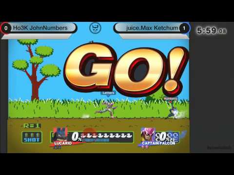 Smash Attack 3 - SSB4 Singles - Ho3K JohnNumbers (Lucario) vs juice.Max Ketchum (Captain Falcon)