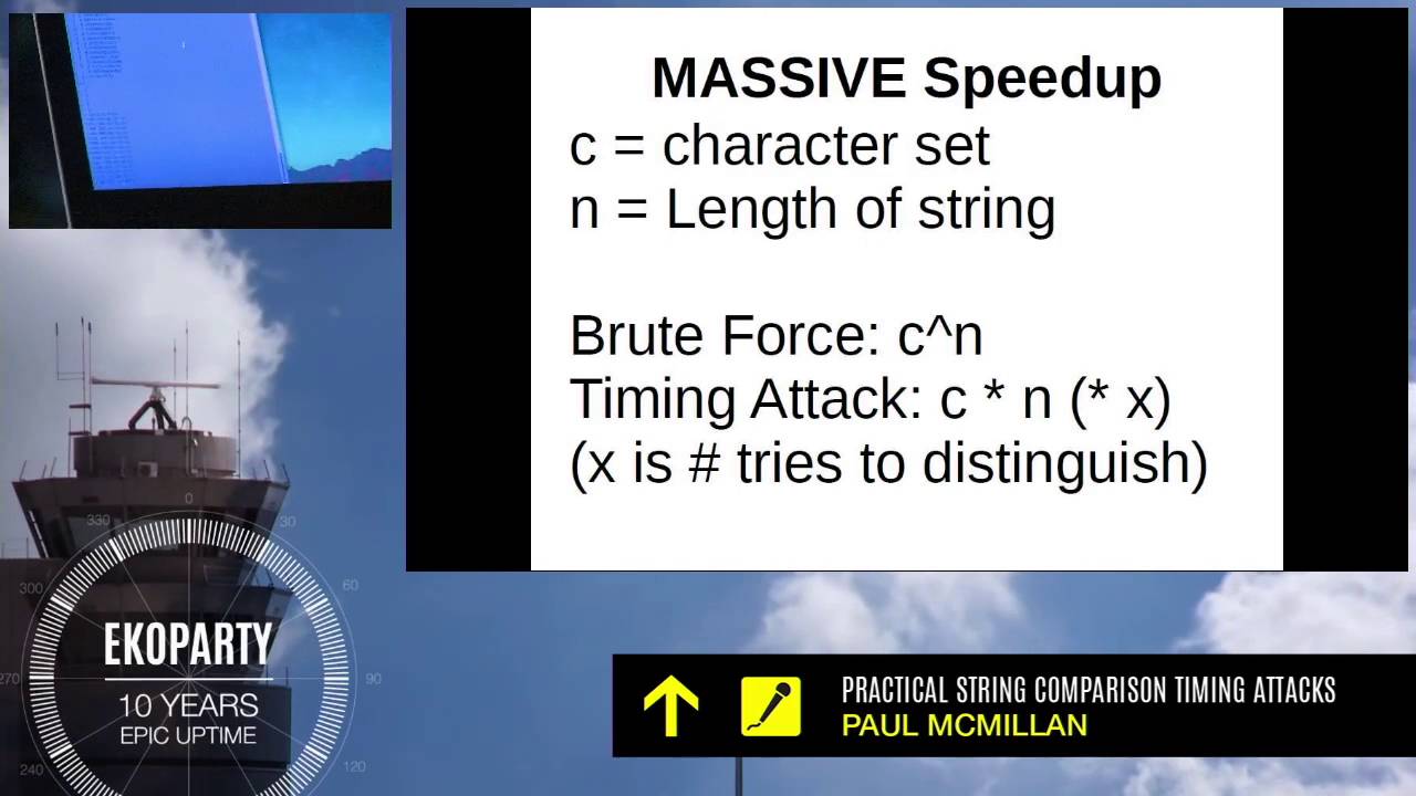 Paul McMillan - Practical String Comparison Timing Attacks - Ekoparty 2014