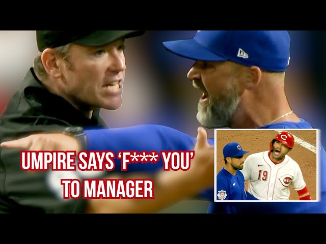 Manager tells the umpire to pay attention, a breakdown