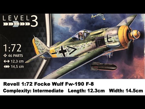 Revell Focke-Wulf Fw 190 F-8 lėktuvo modelio dovanų rinkinys 1:72 video