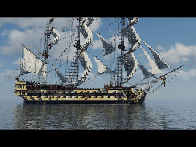 HMS SAINT DARIA 3rd rate SHIP OF THE LINE | MINECRAFT SHIP Minecraft Map