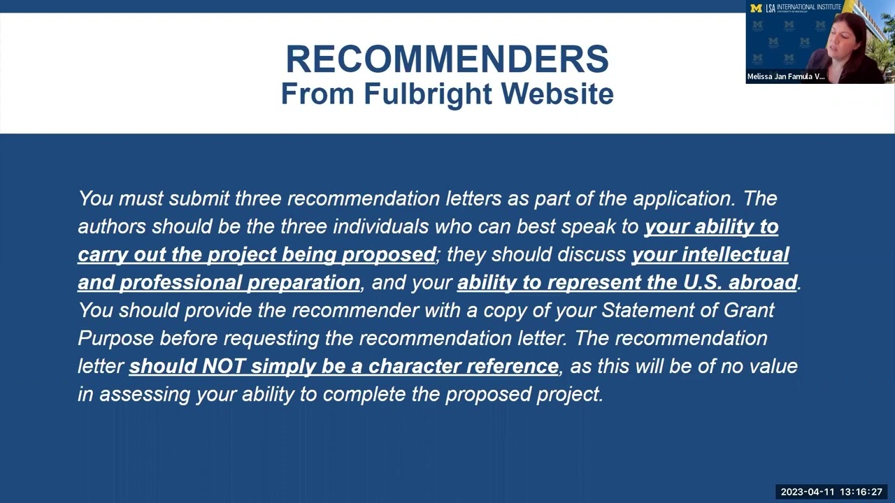 Fulbright U.S. Student Program Info Session: Building Your Project Network