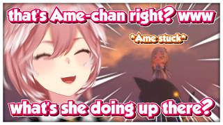 Lui Bursts Out Laughing After Seeing Ame Stuck on a Roof in Holodori