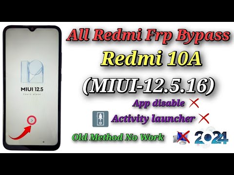 All Redmi (MIUI-12.5.16) Frp Lock Bypass, Old Method not Work Solution Done✅ Redmi 10A Frp unlock