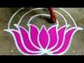 2024 New year rangoli🌹Easy new year kolam🌹margazhi color kolam🌹Simple new year muggulu