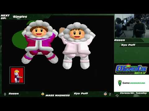 Mass Madness 22 SSBM - Rasen (Sheik) vs. Kyu Puff (Ice Climbers) - Melee WR3