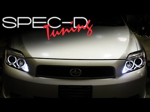 SPECDTUNING INSTALLATION VIDEO: 2005-2009 SCION TC HEAD LIGHTS / PROJECTOR HEAD LIGHTS