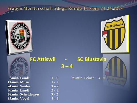 Frauen Meisterschaft 2.Liga FC Attiswil -  SC Blustavia