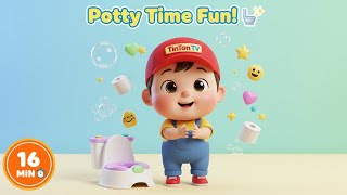 16 Minutes Non-Stop Kids Songs & Rhymes | Potty Time, ABC, Animals & Fun | TinTon TV