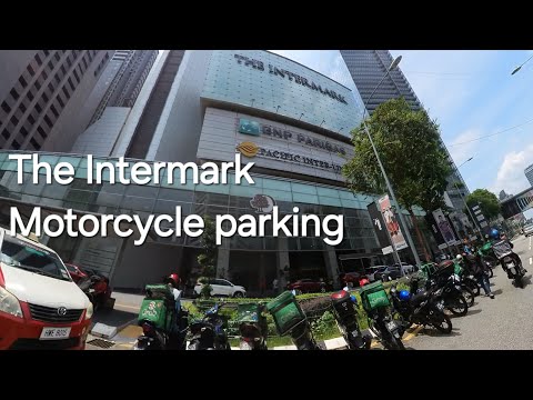 The Intermark motorcycle parking