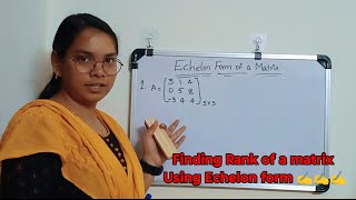Download the video "31. Definition & Example problem of Rank of the Matrix Using Echelon form."