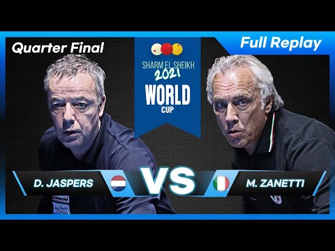 Quarter Final - Dick JASPERS vs Marco ZANETTI (Sharm El Sheikh World Cup 3-Cushion 2021)