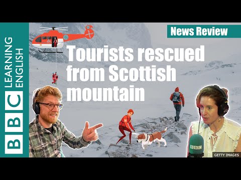 スコットランドの山から観光客を救出BBCニュースレビュー (Tourists rescued from Scottish mountain: BBC News Review)