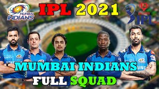 Ipl 2021 Mumbai Indians Full Squad | Mumbai Indians Players list 2021