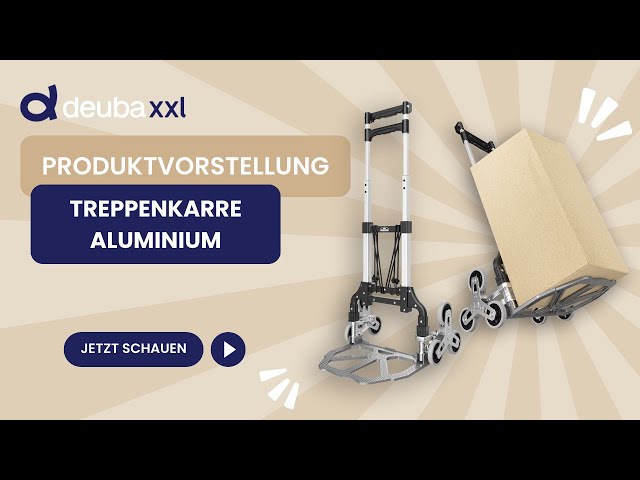 Video Teaser für GARDEBRUK® Treppenkarre Silber/Schwarz 80kg höhenverstellbar
