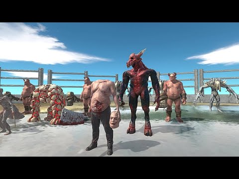 Dinosaurs Team vs Infernals & Fantasy Teams in Big Arena Battle - Animal Revolt Battle Simulator
