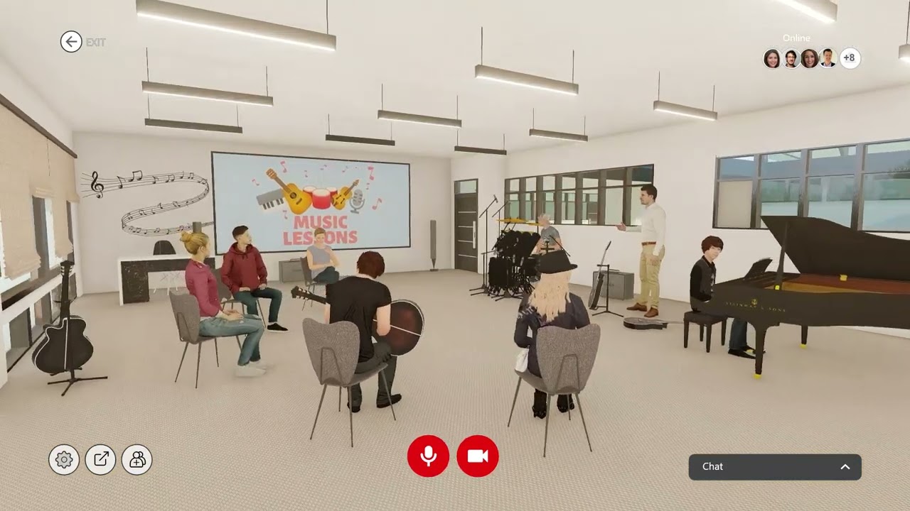 Virtual 3D school / education tour with real-time interactivity