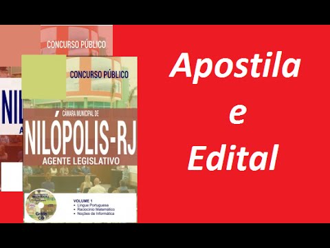Edital Apostila AGENTE LEGISLATIVO Concurso CM Nilópolis  RJ 2016