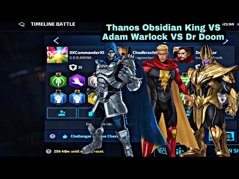 Thanos Obsidian King VS Adam Warlock VS Dr Doom Timeline Battle Comparison - Marvel Future Fight
