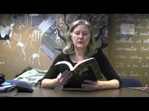 Sarah Browning, reading her poem from Al-Mutanabbi Street Starts Here