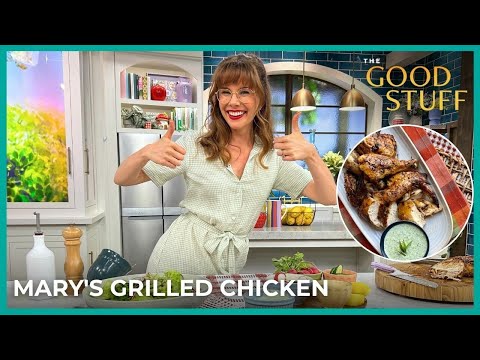 Mary's Grilled Chicken with Feta Herb Sauce and Summer Salad | The Good Stuff with Mary Berg
