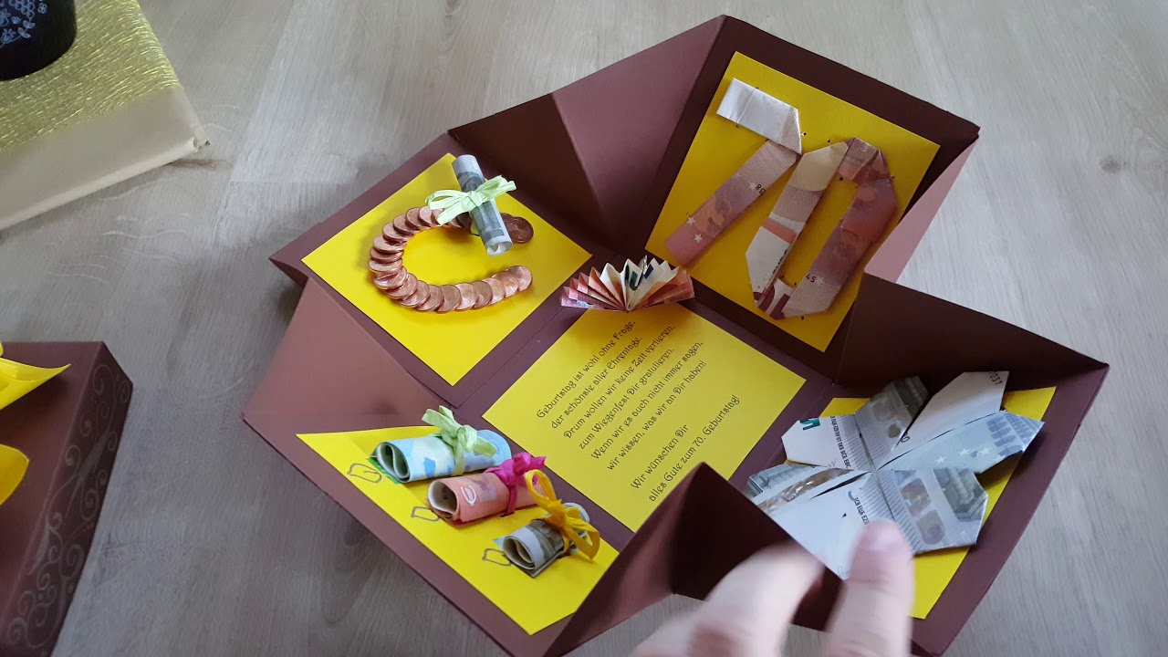 Geburtstagsgeschenk zum 70 - Marianns Kreative Welt