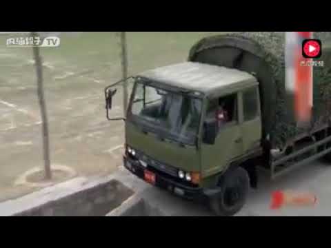 Chinese army took driver's license exam