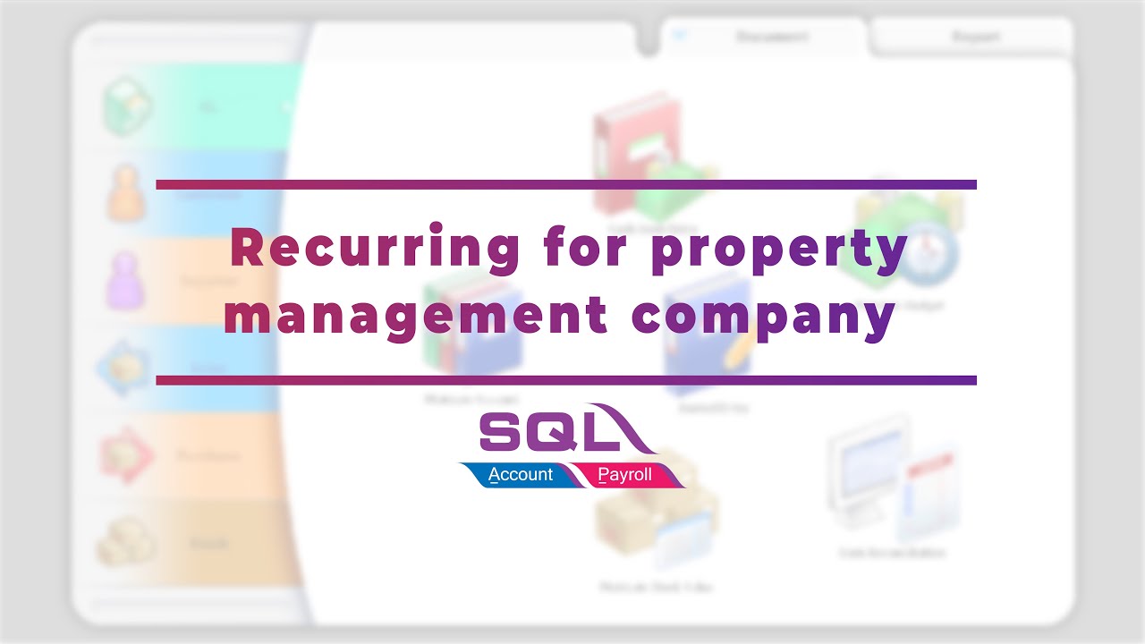 SQL Account - Recurring for property management company