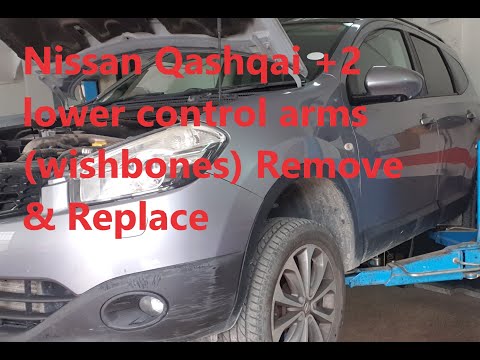 Nissan Qashqai 2 lower control arms (wishbone) remove and install