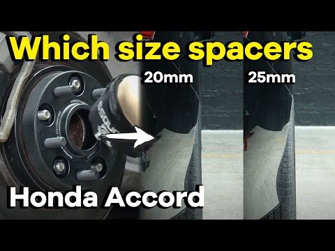 BONOSS Wheel Parts for Honda Accord|20mm and 25mm Wheel Spacers Install|Before and After