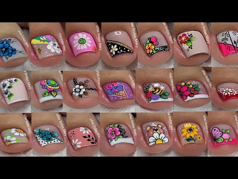 20+ RECOPILACIÓN DISEÑOS DE UÑAS HERMOSOS PARA PIES 🦶🏼🦶🏼😍💅