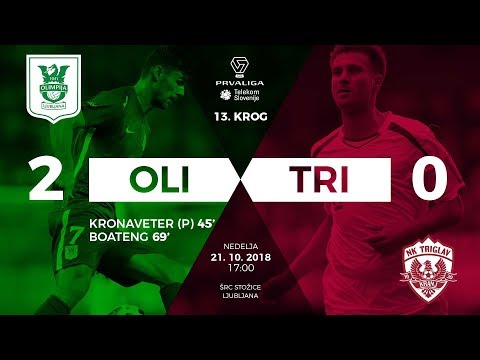 13.krog: Olimpija - Triglav 2:0 ; Prva liga Telekom Slovenije 2018/2019
