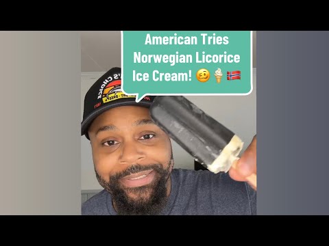 American Tries Norwegian Licorice Ice Cream!