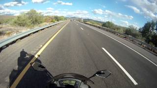 preview picture of video 'Ninja 650R GoPro US Route 60 to Superior, AZ'