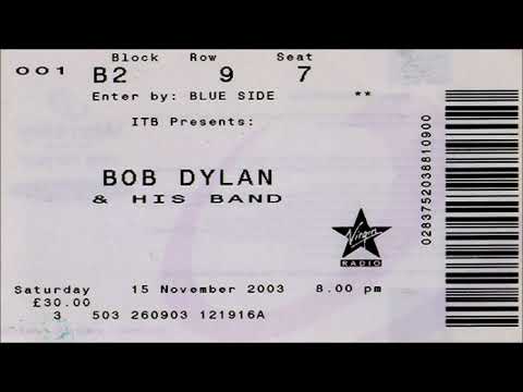 Bob Dylan 2003 European Autumn Tour - London UK 15 November 2003