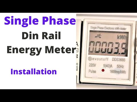 How to install single phase din rail energy meter