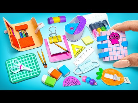 ¡Miniaturas para el Regreso a Clases! 📚✂️ Crea Adorables Manualidades DIY