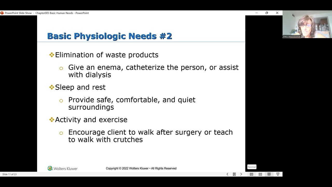 Fundamentals Chapter 5-Basic Human Needs