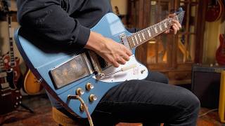 Video thumbnail for Let The Tones Do The Talking.. Gibson Murphy Lab 1963 Firebird V Ultra Light Aged Pelham Blue by Guitar Village
