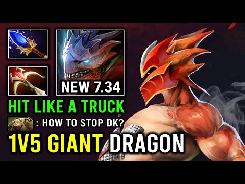 WTF 1 Man Army Flying Black Dragon Brutal Hit Like a Truck 7.34 Hyper Carry Dota 2