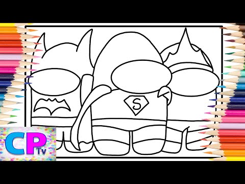 Among Us Superheroes Coloring Pages/Batman/Superman/Wonder Woman/Spektrem - Shine [NCS Release]