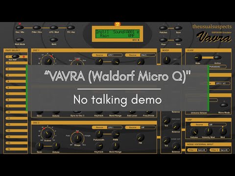 FREE SYNTH: VAVRA (Waldorf Micro Q Emulator) - No talking demo